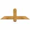 Ekena Millwork Eugene Rough Sawn Timber Gable Bracket, Western Red Cedar, 36"W x 13"H x 2"D x 4"F, 9/12 Pitch GBW036X13X0204EUG00RWR - alternate 1